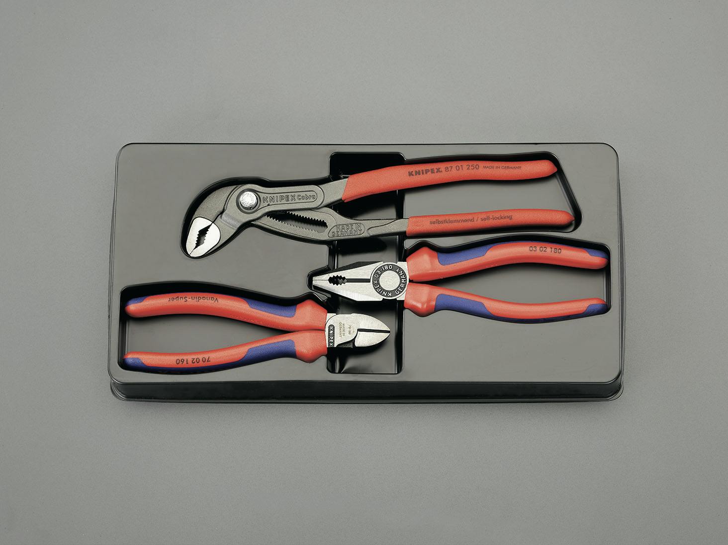 1年修理保証 KNIPEX(クニペックス) 3本組 プライヤーセット EA531EA-6