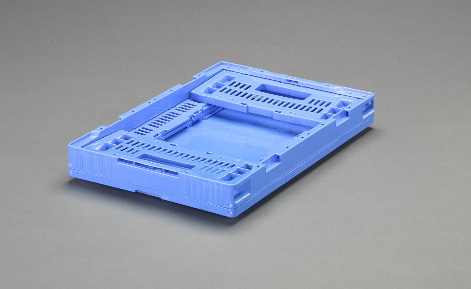 三甲(サンコー) 折畳コンテナ(メッシュ・青) 530x366x165mm/25.5L