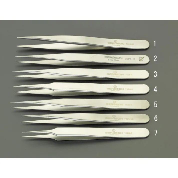 精密用ピンセット(非磁性スチール) 120mm EA595BE-5 4550061231395【別送品】