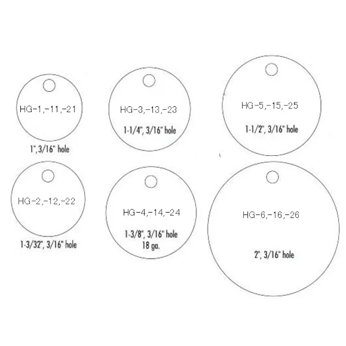 タグブランク(真鍮 丸/10枚) 76mm EA591HG-17 4550061339817【別送品】