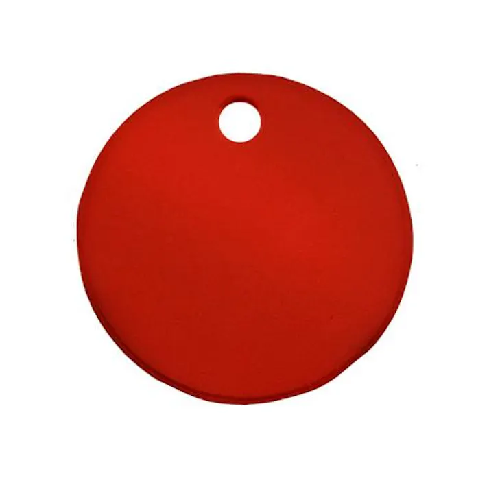 タグブランク(アルマイトアルミ 丸/レッド/5枚) 76mm EA591HG-45A 4550061420157【別送品】