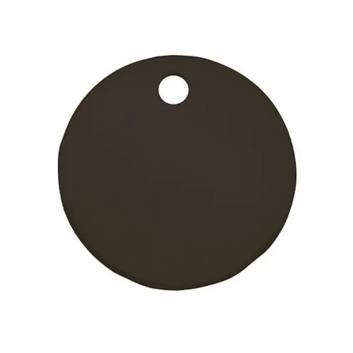 ESCO 25mm タグブランク(アルマイトアルミ 丸/ブラック/5枚) EA591HG-51A 4550061420164(CDC)【別送品】