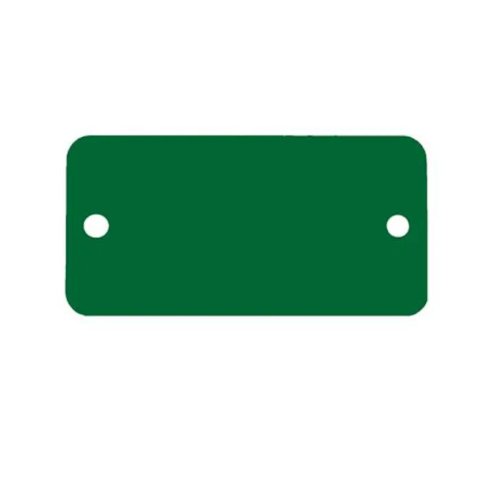 38x76mm タグブランク(アルミ 長四角/グリーン/5枚) EA591HD-64A 4550061420621 (CDC)【別送品】