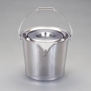 口付バケツ・ふた付(ステンレス製) 10L EA508S-26 4550061515211【別送品】