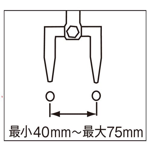 可動開栓器 40-75mm/1500mm EA546ZM-2 4550061531228【別送品】 | 作業