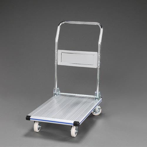 運搬車(ブレーキ付/アルミ製) 740x480mm/150kg EA520BE-7A 4550061617342【別送品】