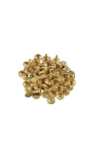 大カシメピン(鉄・真鍮メッキ/30組) 9mm/11.5mm EA576MR-56 4550061685648【別送品】