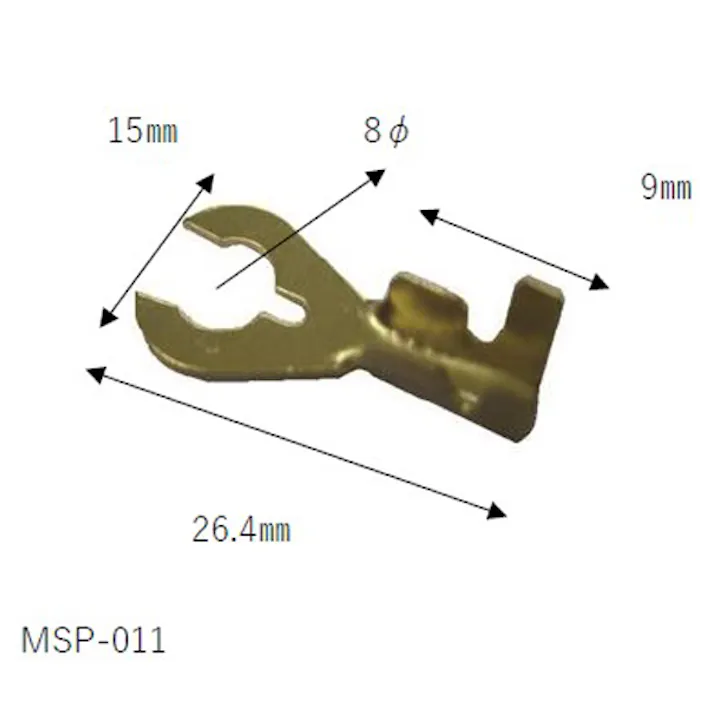 クワ形端子(薄型/100個) 0.50-2.00平方ミリメートル/ 8mm EA538RB-54 4550061694466【別送品】