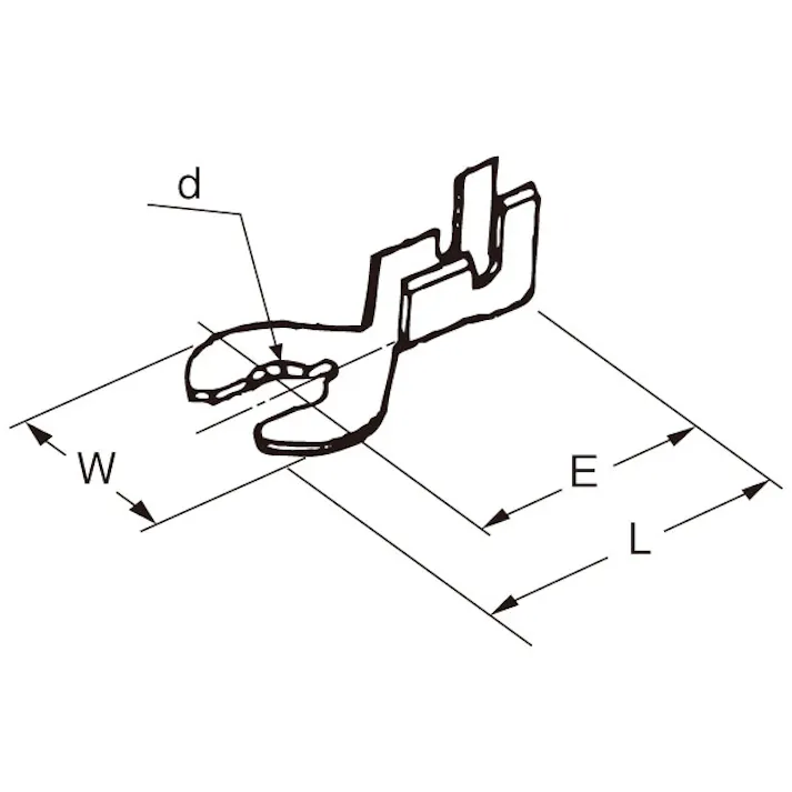 クワ形端子(薄型/100個) 0.50-2.00平方ミリメートル/ 8mm EA538RB-54 4550061694466【別送品】