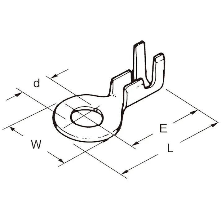 丸形端子(薄型/100個) 0.50-2.00平方ミリメートル/ 6mm EA538RB-58 4550061695166【別送品】