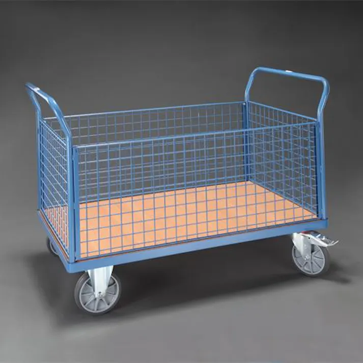 ESCO 850x500mm/500kg 運搬車(メッシュかご付) EA520BE-41 4550061721179(CDC)【別送品】