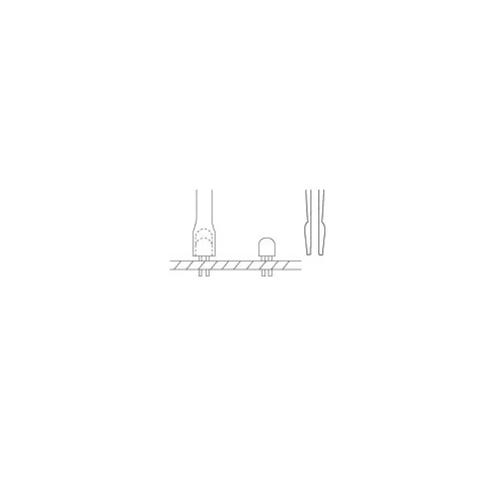 精密用ピンセット(ステンレス製) 120mm/577 EA595AK-141 4550061754337【別送品】