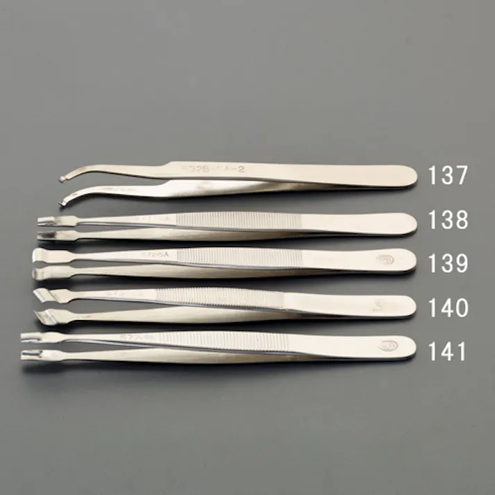 精密用ピンセット(ステンレス製) 120mm/577 EA595AK-141 4550061754337【別送品】
