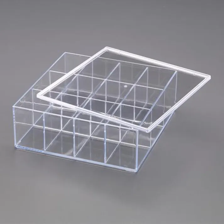 ESCO 240x240x 92mm 小物ケース(12セル/フタ付/スチロール製) EA508FD-22 4550061755761(CDC)【別送品】