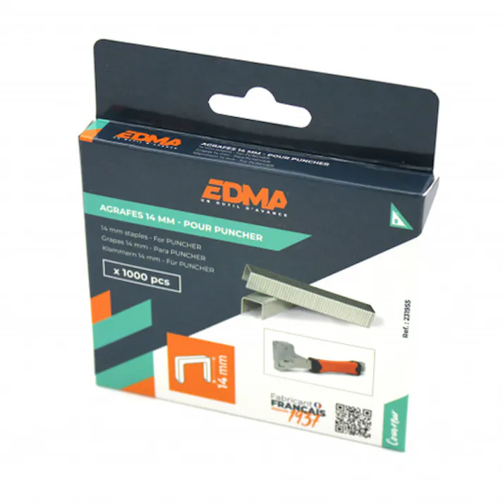 EDMA(エドマ) ハンマータッカー用ステープル(14mm/1000本) EA575AE-3 4550061756805【別送品】