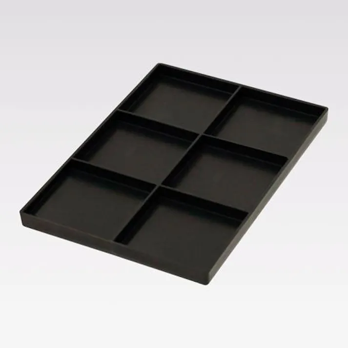 ESCO 207x145x 12mm 仕切付トレー(6セル/導電性) EA508FB-22 4550061775196(CDC)【別送品】