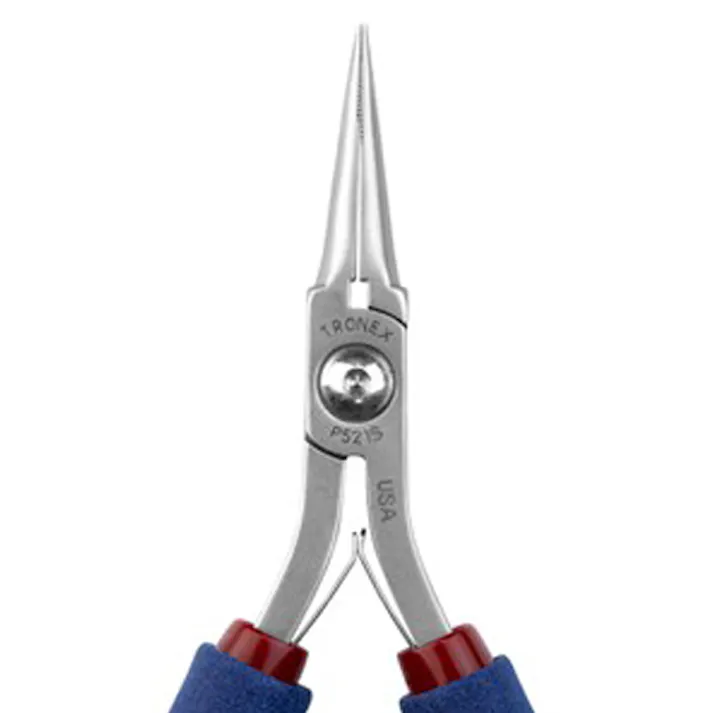 精密プライヤー(ESD/半丸/バネ付) 136mm EA535B-22 4550061824443【別送品】