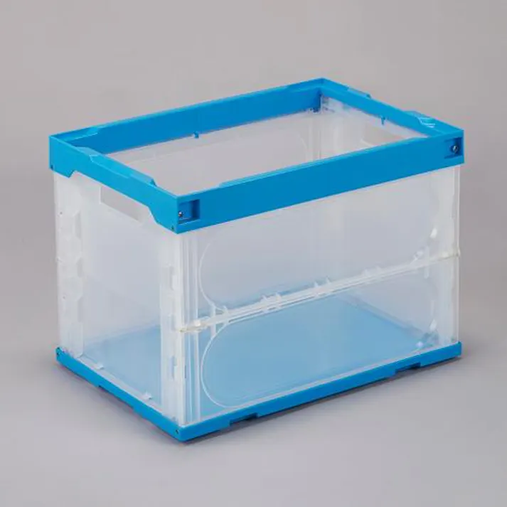 三甲(サンコー) 折畳コンテナ(透明) 530x366x380mm/60.7L EA506AA-87 4550061836460【別送品】