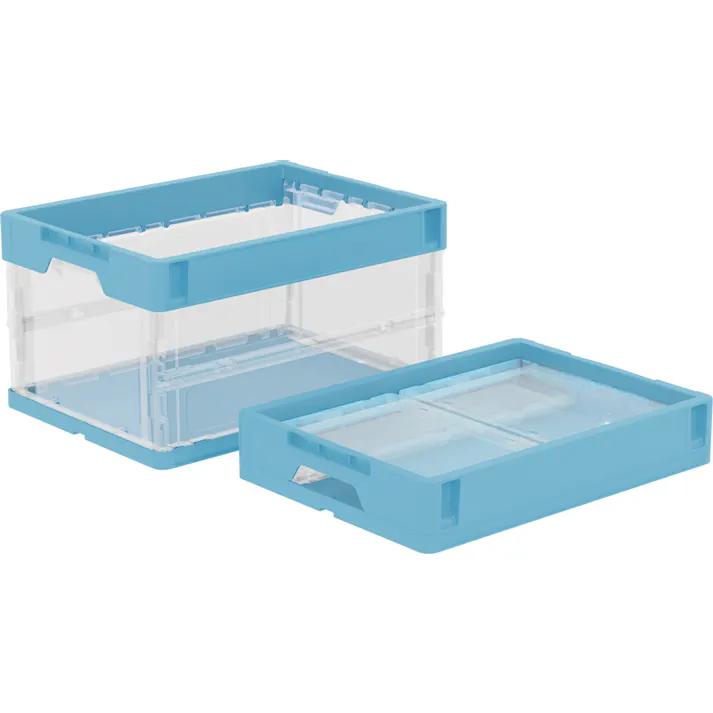 三甲(サンコー) 折畳コンテナ(透明) 440x318x248mm/27.8L EA506AA-47 4550061836484【別送品】