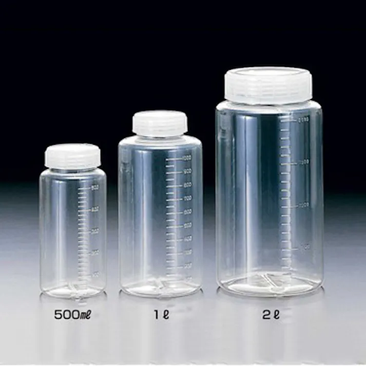 サンプラテック 広口ポリ容器(クリアー) φ75x163mm/500ml EA508CC-13 4550061853924【別送品】