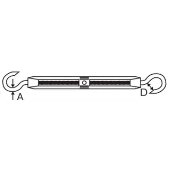 ターンバックル(スチール製/フック&フック) 1” EA638KN-6 4518340016187【別送品】