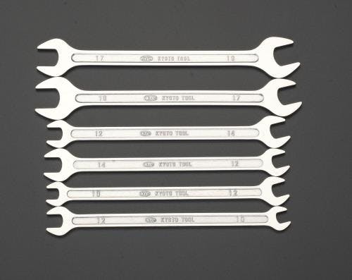 京都機械工具(KTC) 両口スパナ(薄型) 6本組/10-19mm EA615AB