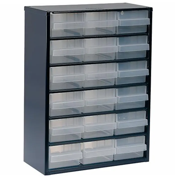 ESCO 307x150x420mm/3列 6段 パーツキャビネット EA661BB-2 4518340063587(CDC)【別送品】