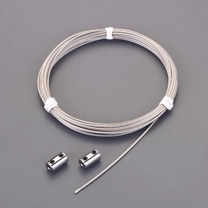 ESCO 0.45mmx10m/7x7 ワイヤーロープ(ステンレス/クリップ付) EA628SB-52 4518340158078(CDC)【別送品】