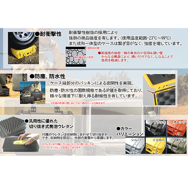 PELICANPRODUCTS 万能防水ケース(黒) 473x360x196mm/内寸 EA657-155 4518340160460【別送品】