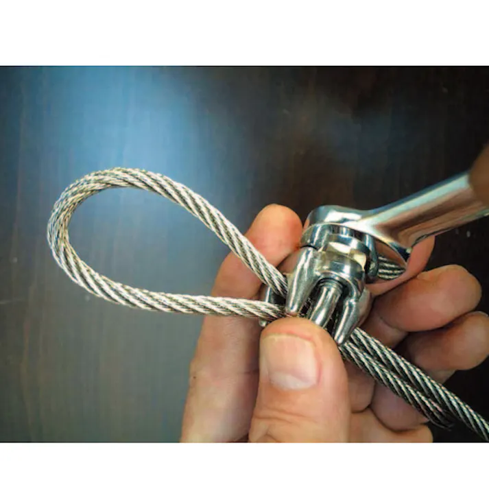 ワイヤーロープクリップ(ステンレス製) 6mm EA638RB-6 4518340181069【別送品】