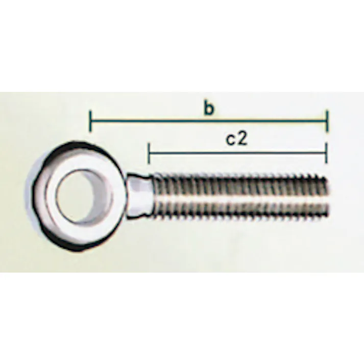 全ねじアイボルト(右ねじ/ステンレス製) M10x40mm EA638SB-10 4518340204256【別送品】