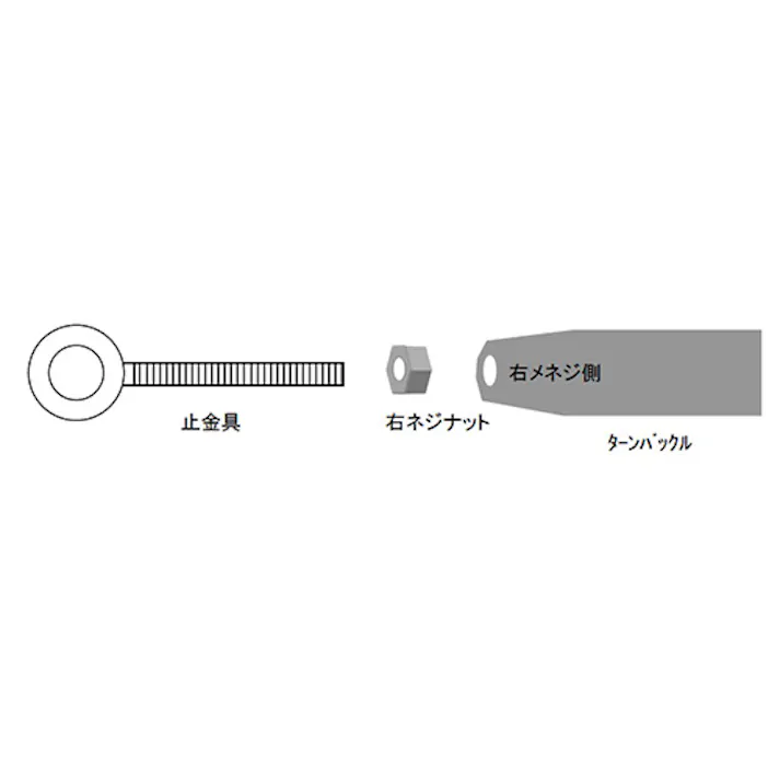 全ねじアイボルト(右ねじ/ステンレス製) M10x40mm EA638SB-10 4518340204256【別送品】