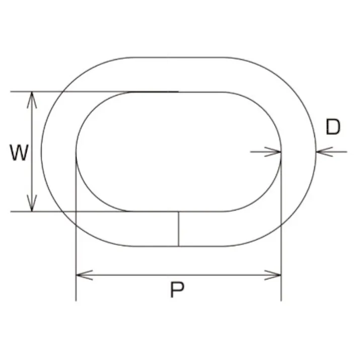 楕円リング(ステンレス製) 8.0x50mm EA638DN-20 4518340253704【別送品】
