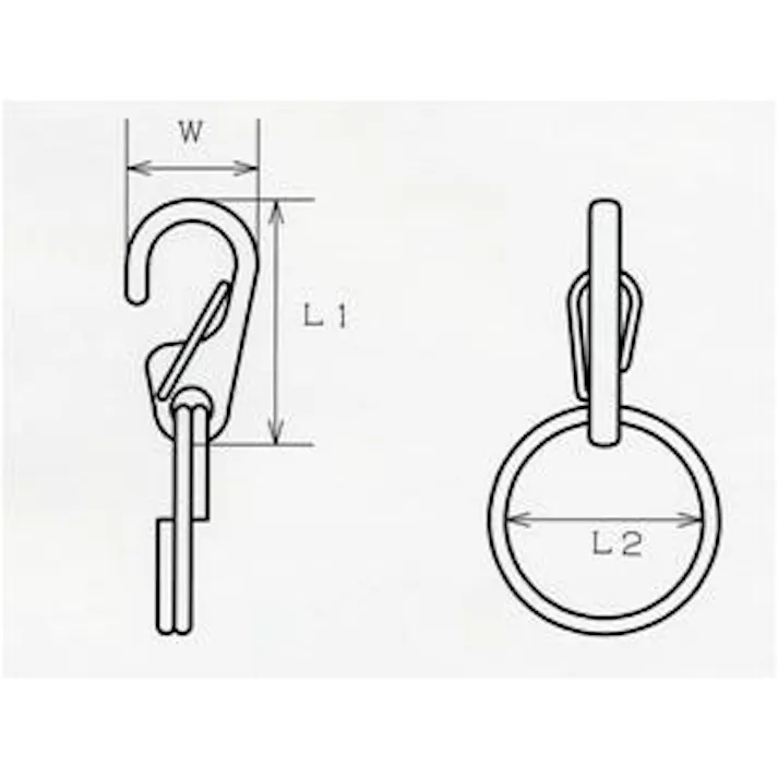 スナップフック(ステンレス製) 20mm EA638GK-6 4518340254336【別送品】