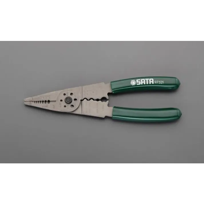 SATA 215mm ワイヤーストリッパー(圧着付) EA682JB 4518340382367(CDC)【別送品】