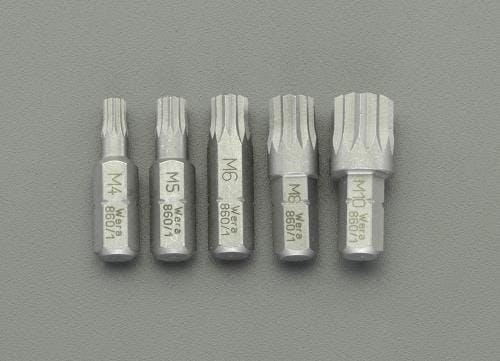 Wera ドライバービット [XZN] 5本組/M4-M10 EA611AH-10 4518340519947【別送品】