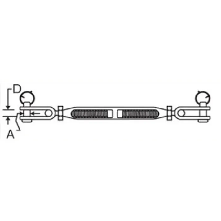 ターンバックル(ステンレス製/トグル&トグル) 16.0mm EA638SG-116 4518340684294【別送品】