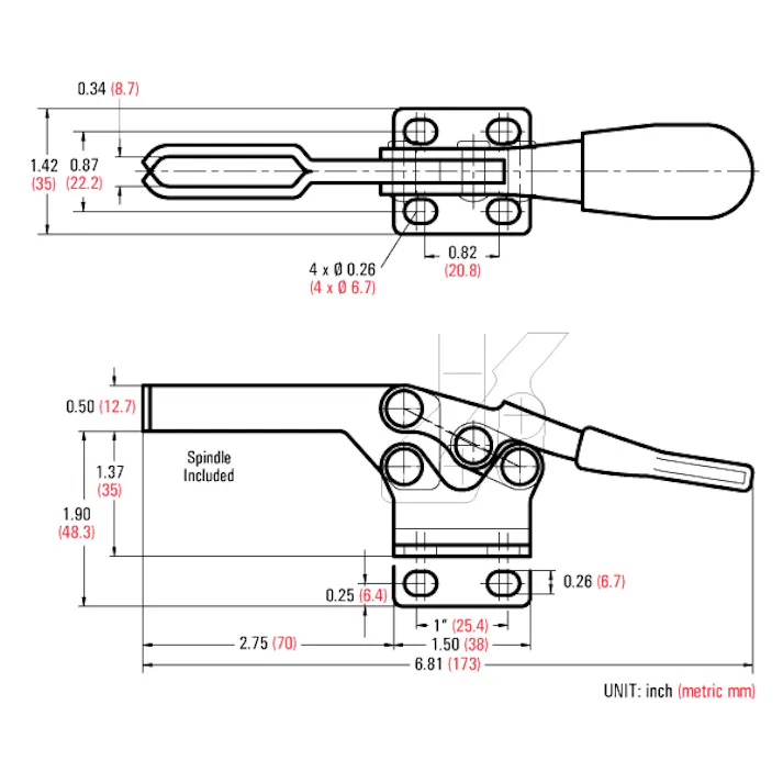 トグルクランプ 227kg EA639CE 4518340702943【別送品】