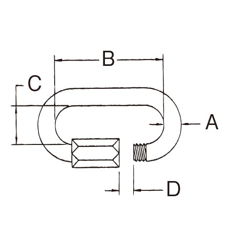 クイックリング(ステンレス製) 52.0x16.0x7.0mm EA638HA-7