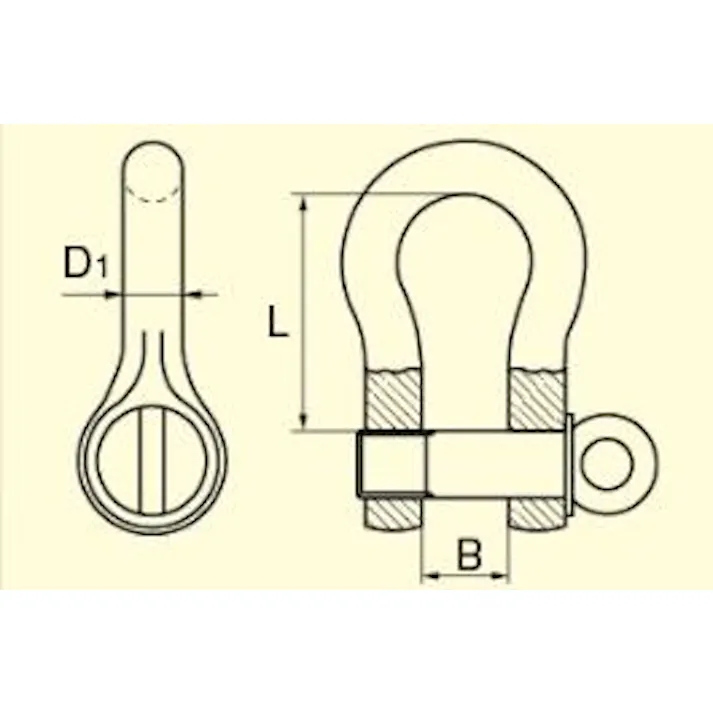 強力型ボウシャックル 3.25ton EA638NB-6 4518340743885【別送品】