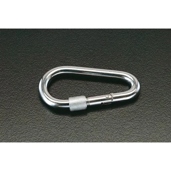 ESCO 6x 60mm 安全環付カラビナ(ステンレス製) EA638JF-6 4518340844414(CDC)【別送品】