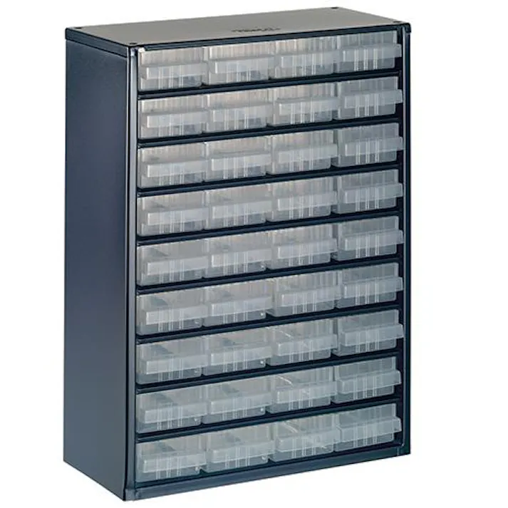 ESCO 307x150x420mm/4列 9段 パーツキャビネット EA661BB-5 4518340868045(CDC)【別送品】