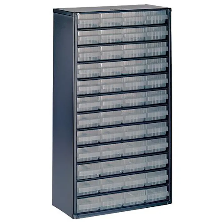 ESCO 307x150x555mm/4列 12段 パーツキャビネット EA661BA-6 4518340868083(CDC)【別送品】
