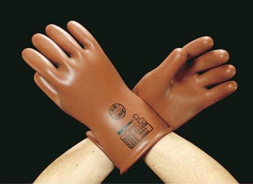 絶縁ゴム手袋(交流600V) [L] EA640ZB-12 4518340898653【別送品】