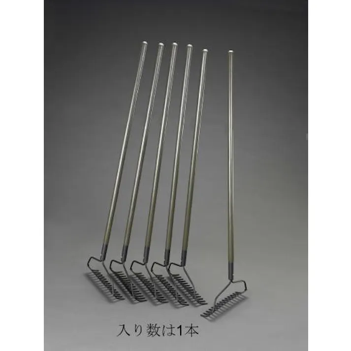 ESCO 350x1350mm ガーデンレーキ(スチール製・OD色) EA650RA-39 4518340942219(CDC)【別送品】