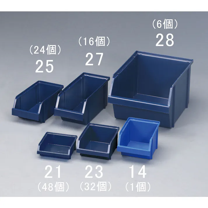 パーツトレー(重ね置型・青/32個) 125x173x75mm EA661CA-23 4518340942271【別送品】