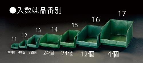 パーツトレー(重ね置型・緑/100個) 103x95x53mm EA661CM-11 4518340942608【別送品】