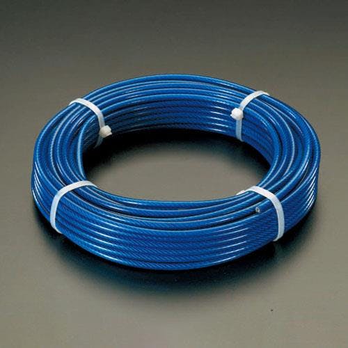 ワイヤーロープ(ステンレス製・PVCコート) 9/11mmx20m/7x19 EA628SN-92 4518340982000【別送品】