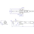 ESCO  170kg トグルクランプ(ラッチ型･ステンレス製) EA639SF-21 4548745178609(CDC)【別送品】