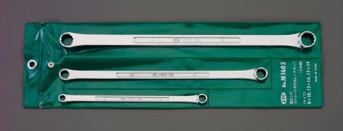京都機械工具(KTC) めがねレンチ(超ロング・ストレート) 3本組/8-19mm EA616DD 4548745205077【別送品】